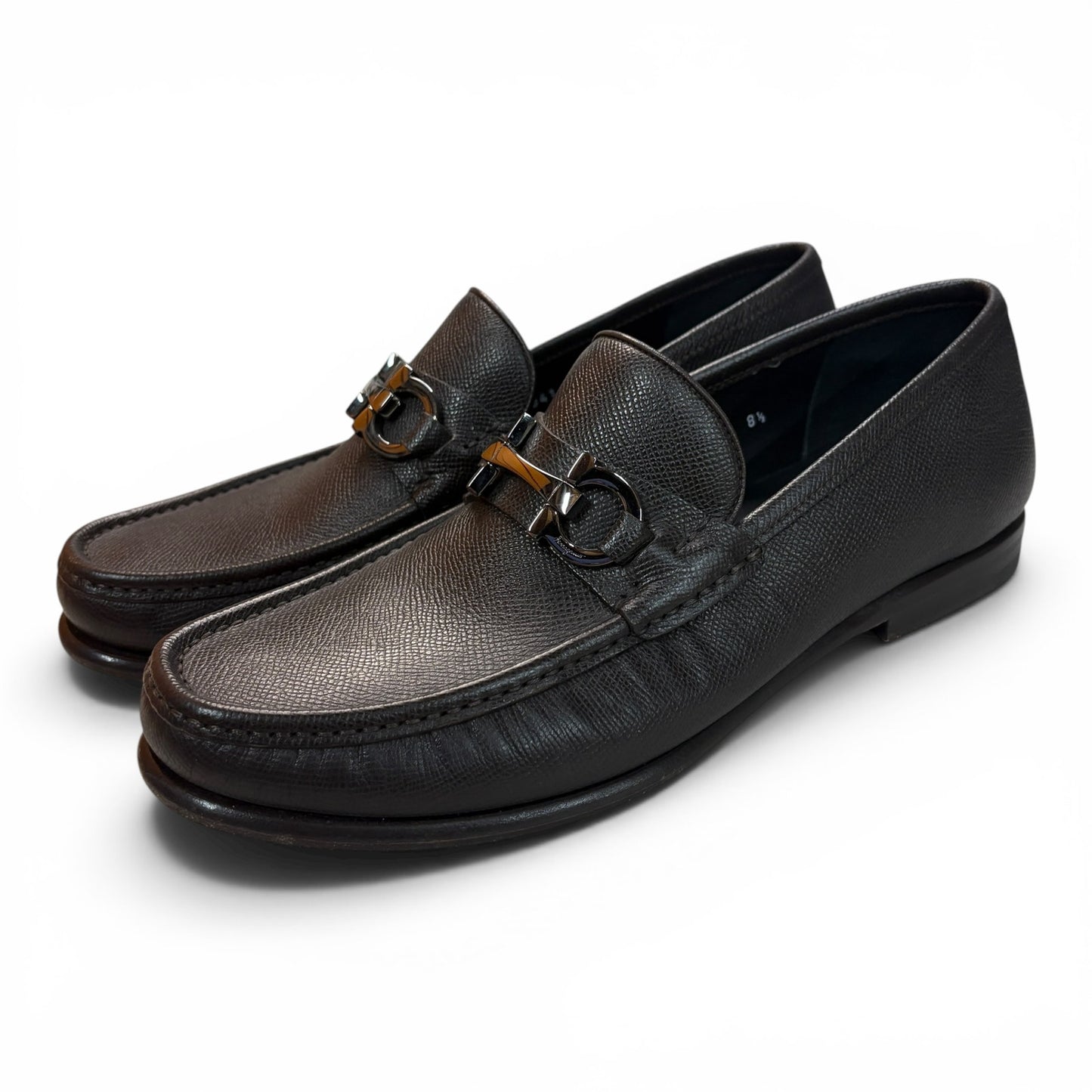 Salvador Ferragamo Gancini Bit Leather Loafer | Size 8.5UK