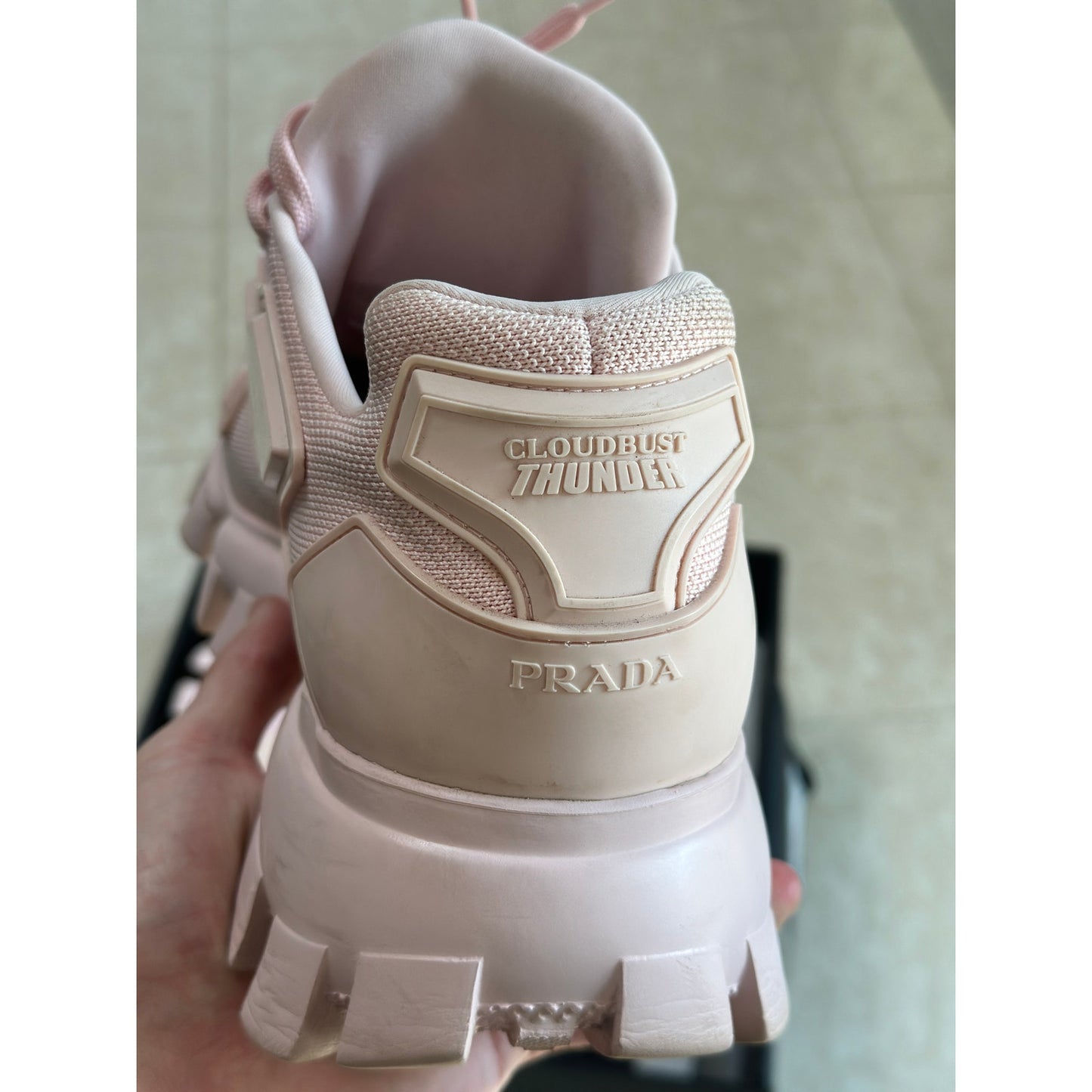 Size 10.5 - Prada Cloudbust Pink Sneakers