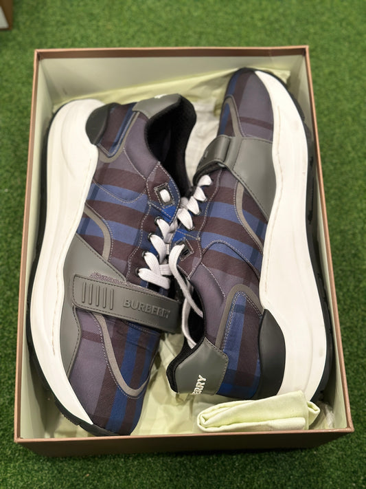 Size 15 - Burberry 'Nova Check - Blue' Sneakers
