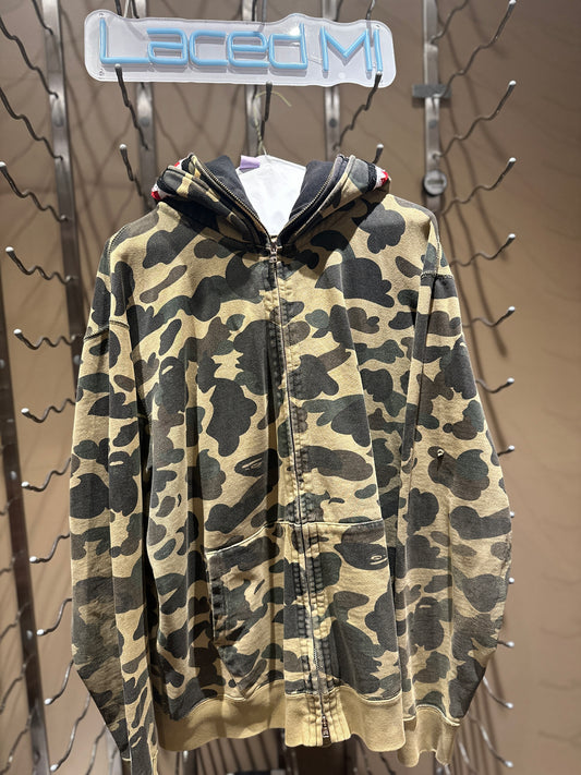 XL - Bape Double Hooded Full Zip