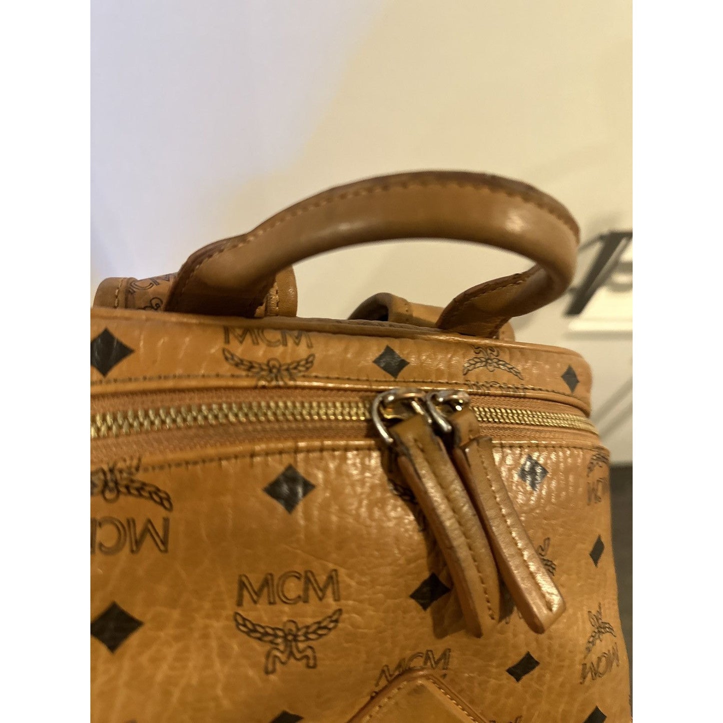 MCM monogram bag backpack - regular sized