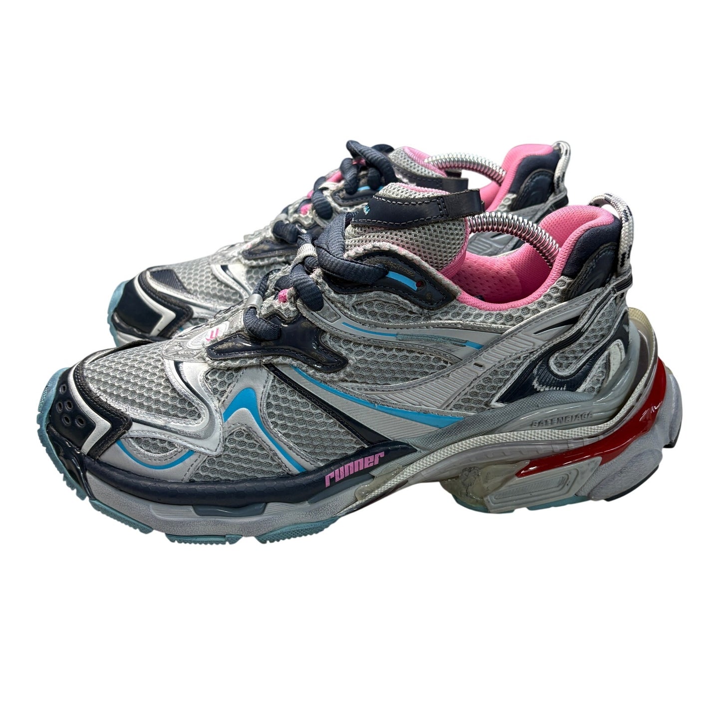 Balenciaga Runner 2.0 Grey Blue Pink Red | Size 41(8US)