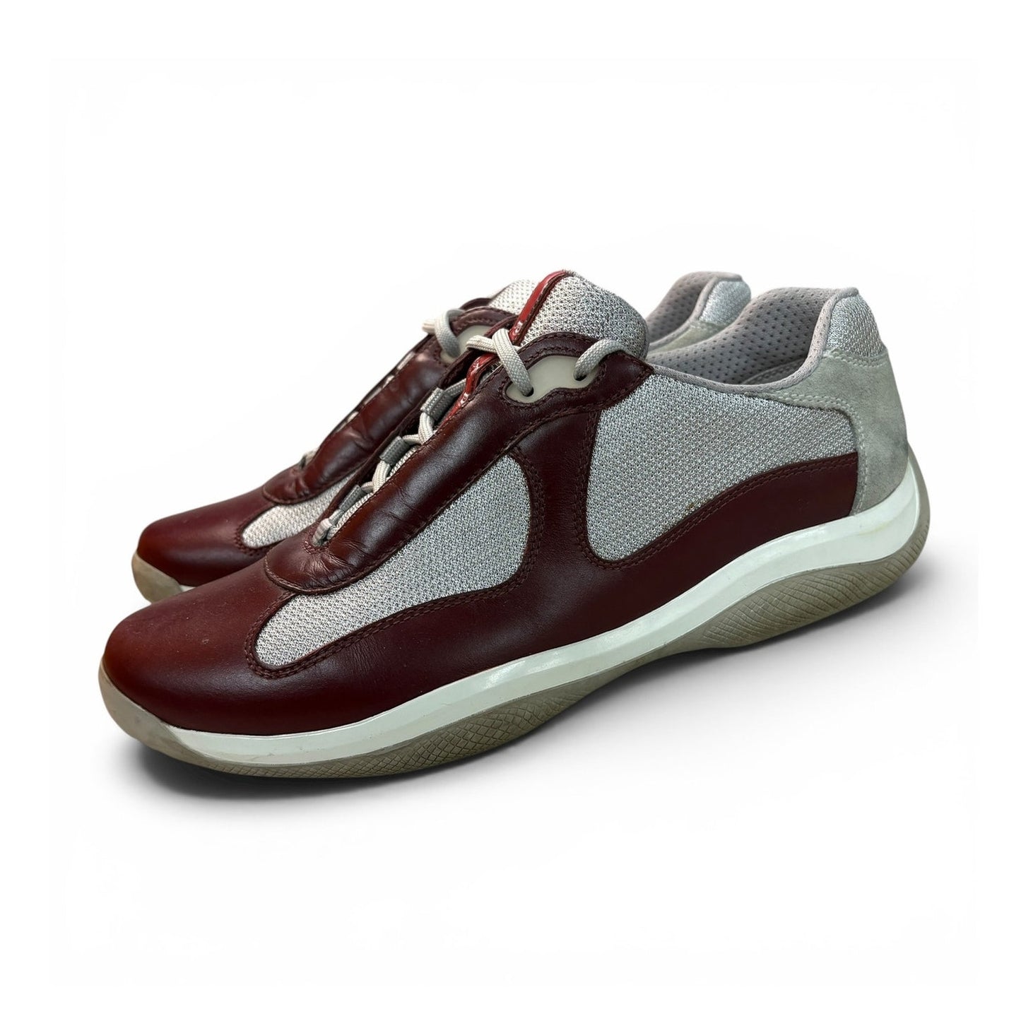 Prada America's Cup Sneakers Red / Grey Suede | Size 9UK
