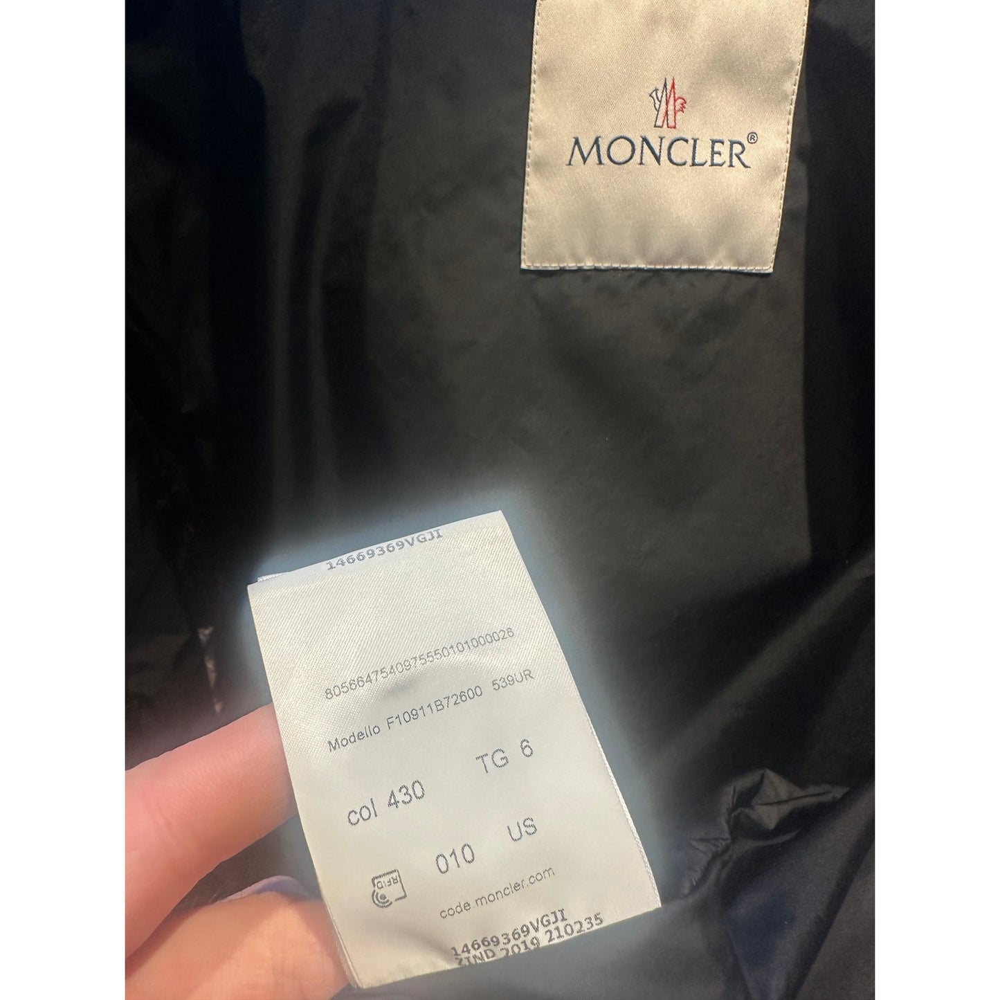 Size XXL - Moncler Black and Pink Siagne Jacket