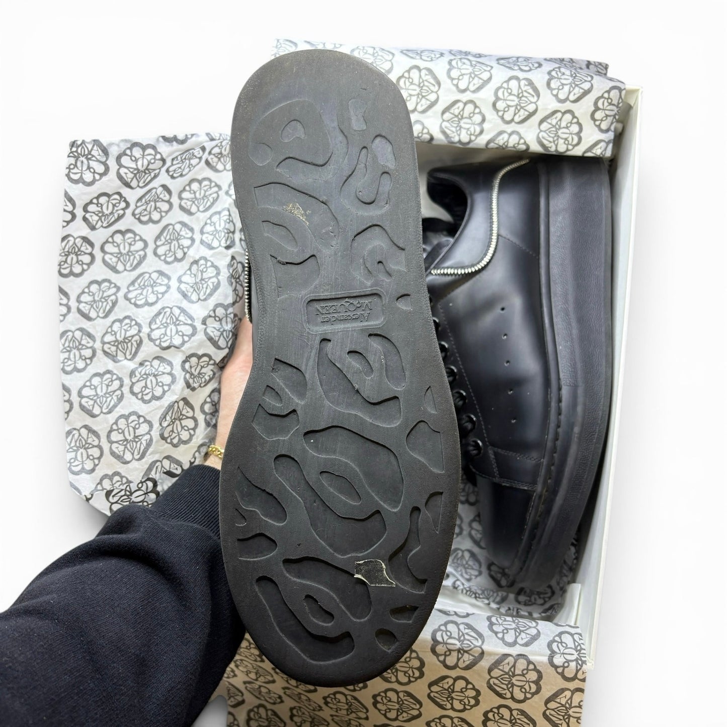 Alexander McQueen Oversized Black Sneakers | Size 43(10M)