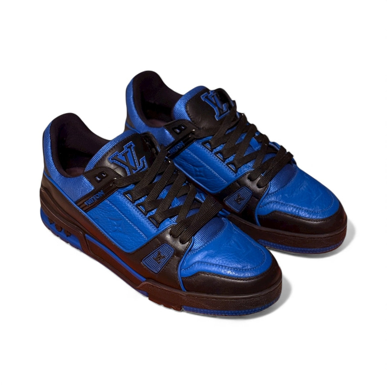 Louis Vuitton LV Trainer Black & Royal Blue Sneakers | LV8.5