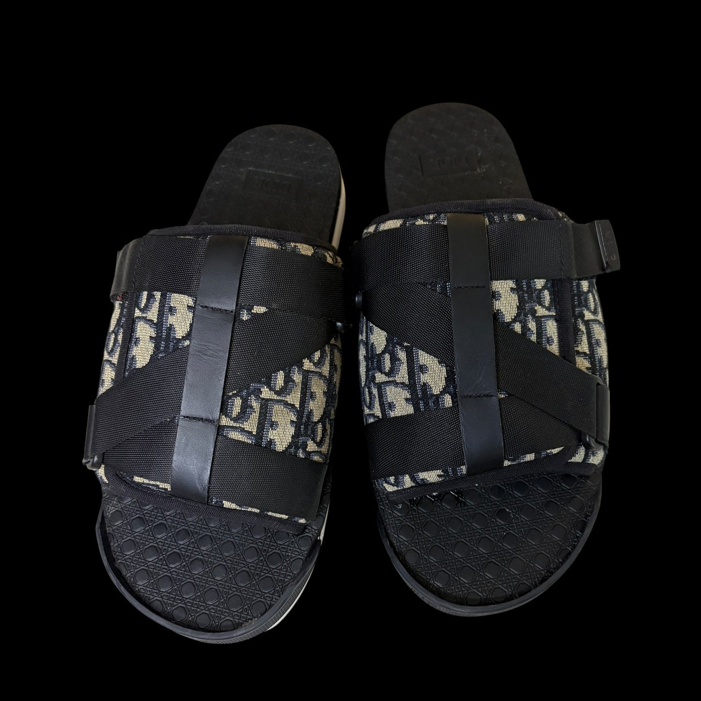Dior Slide Alpha Sandal Beige Black | Size 41(8)