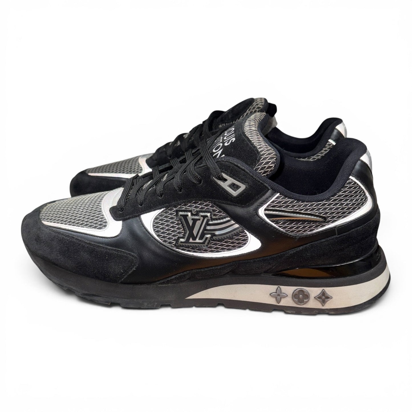 Louis Vuitton Runaway Black Suede, Mesh Trainer (Size 11.5 - 12)