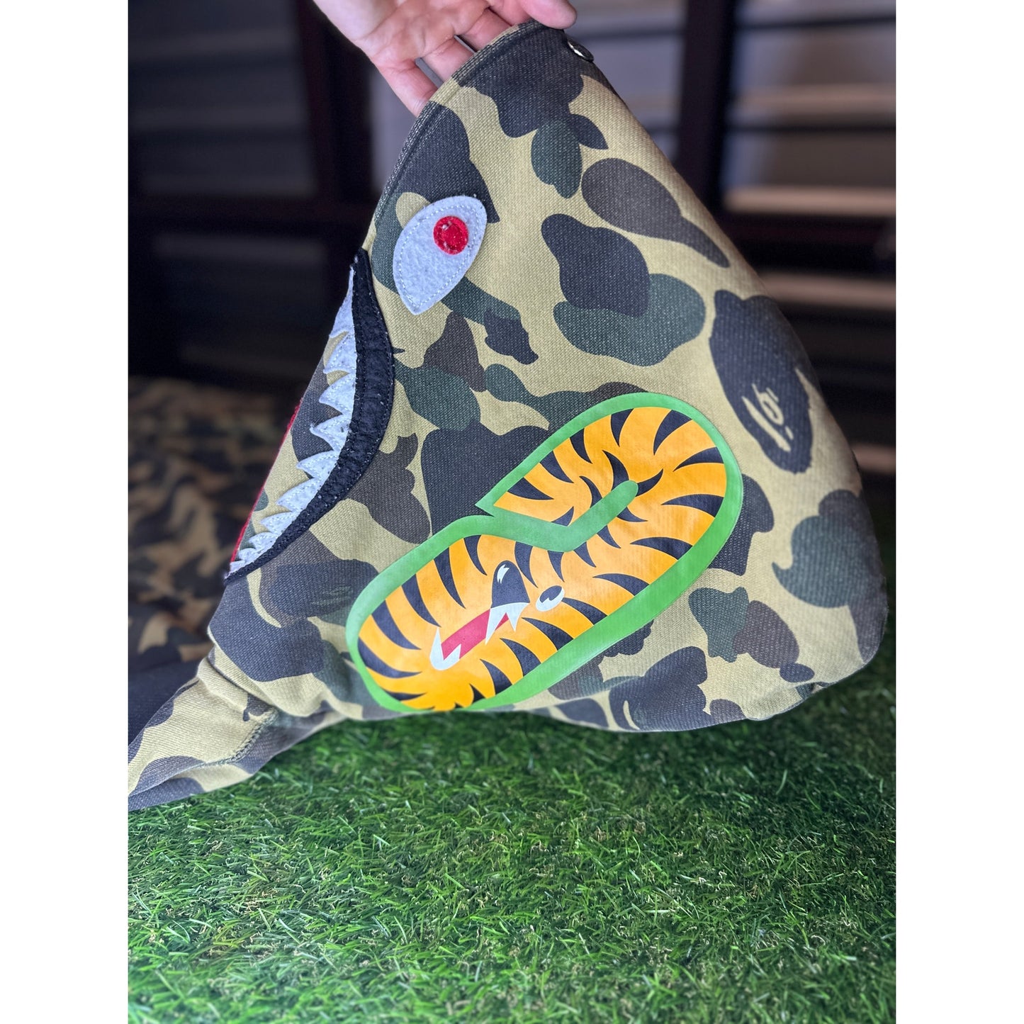 Size XL - Bape ABC Camo Double-Hood Shark Zipup