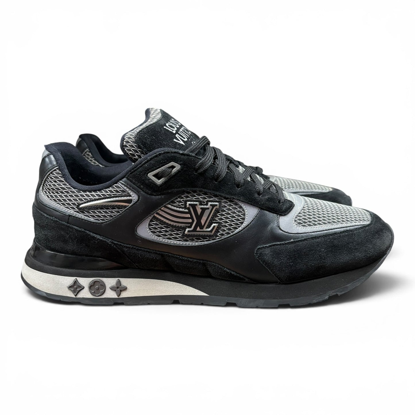 Louis Vuitton Runaway Black Suede, Mesh Trainer (Size 11.5 - 12)