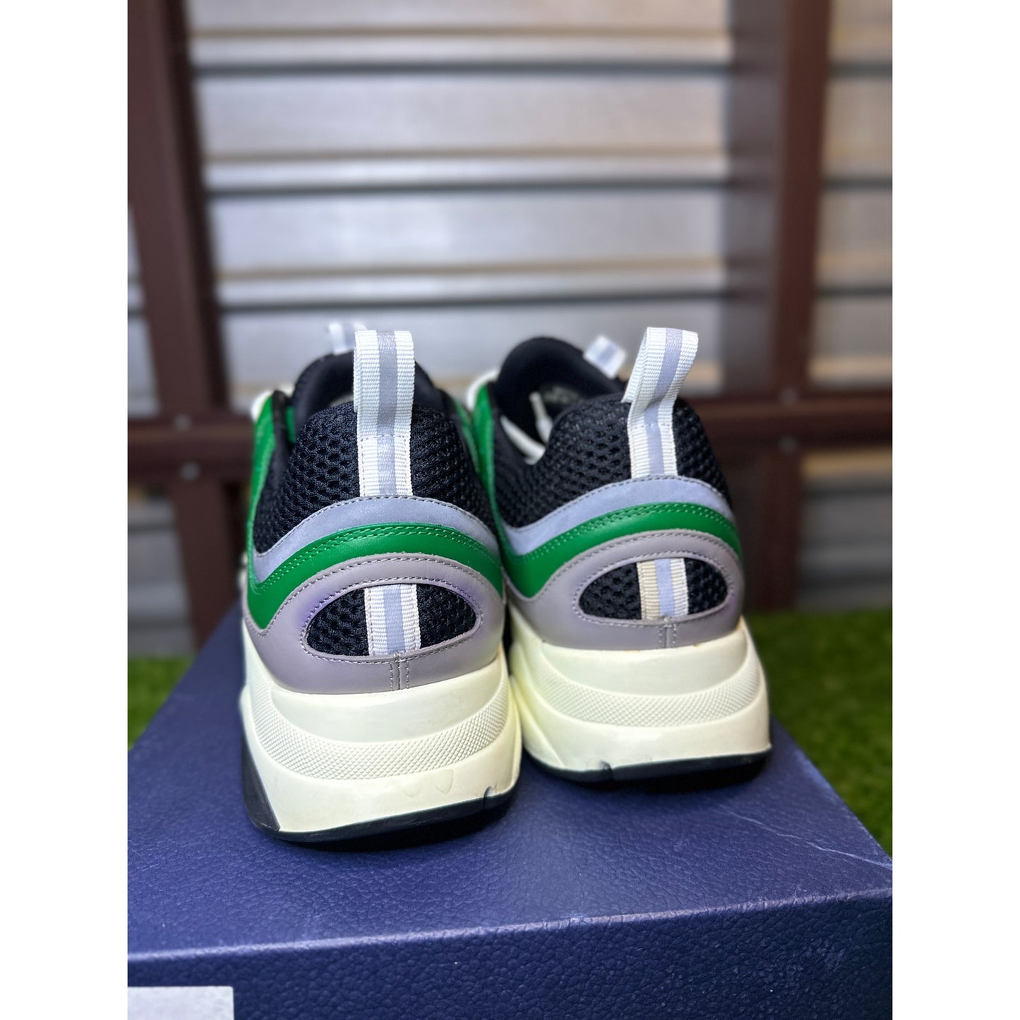 Dior B22 Reflective Low Top Sneaker ‘Green White’ | 13US
