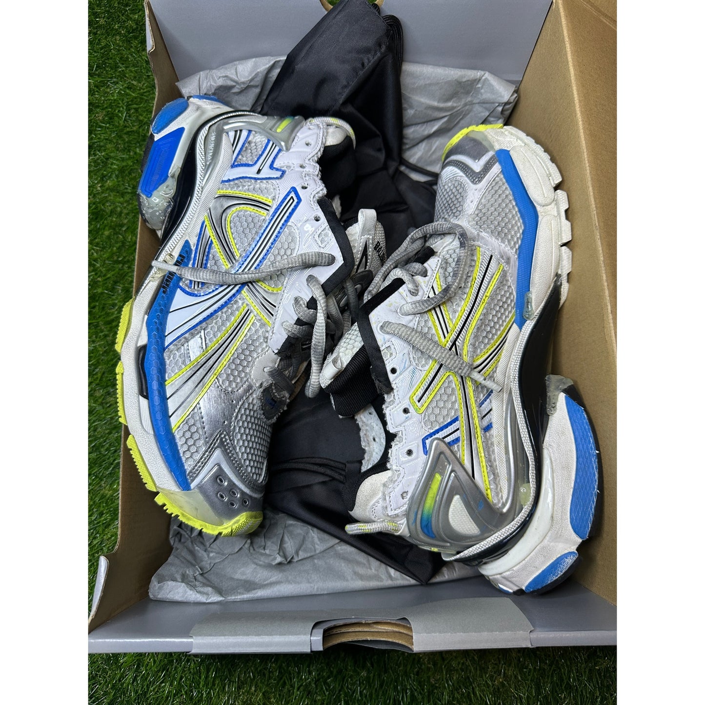 Balenciaga Runner Sneakers Blue/Yellow/White | Size 42EU