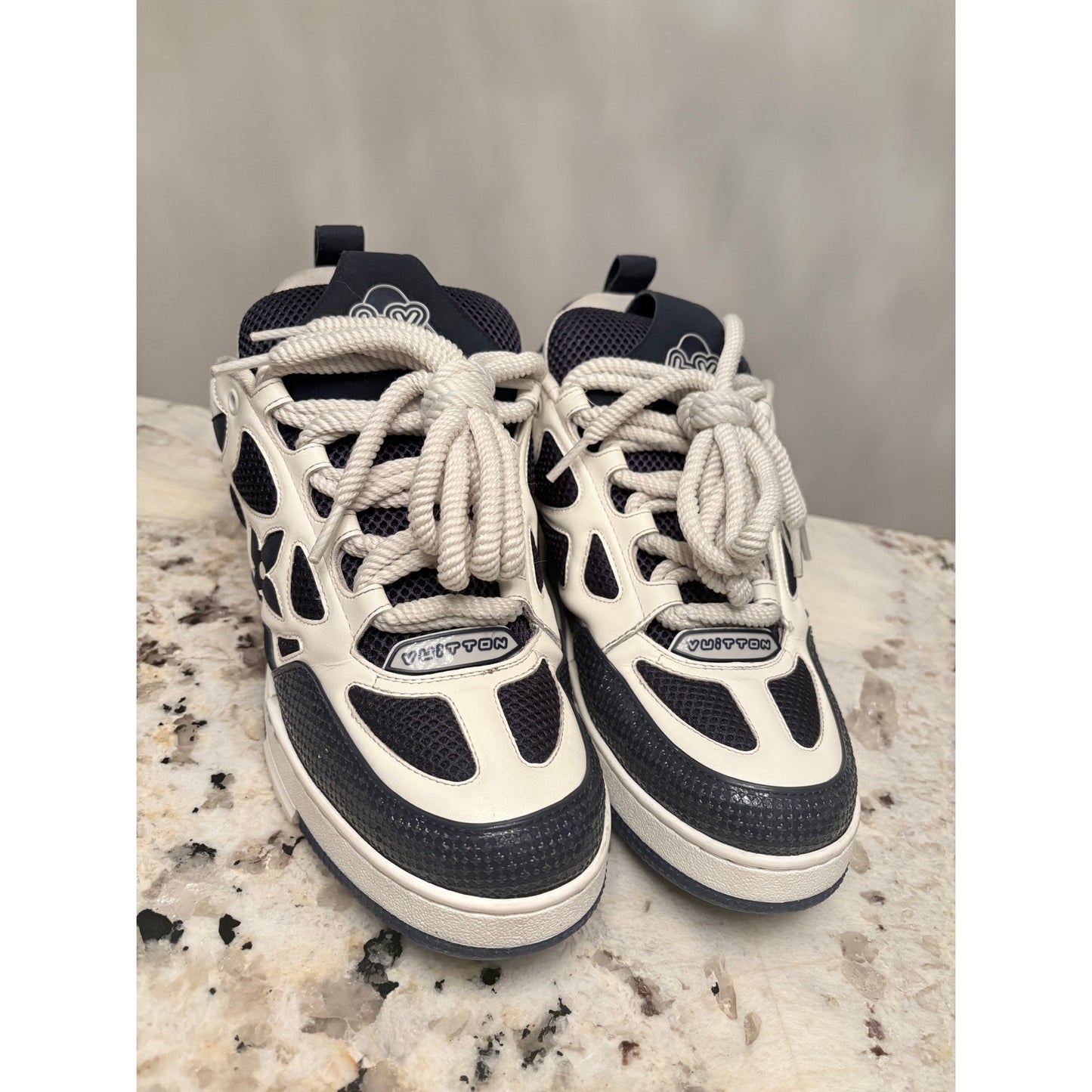 Louis Vuitton Navy Blue Skate Sneakers | Size 8LV