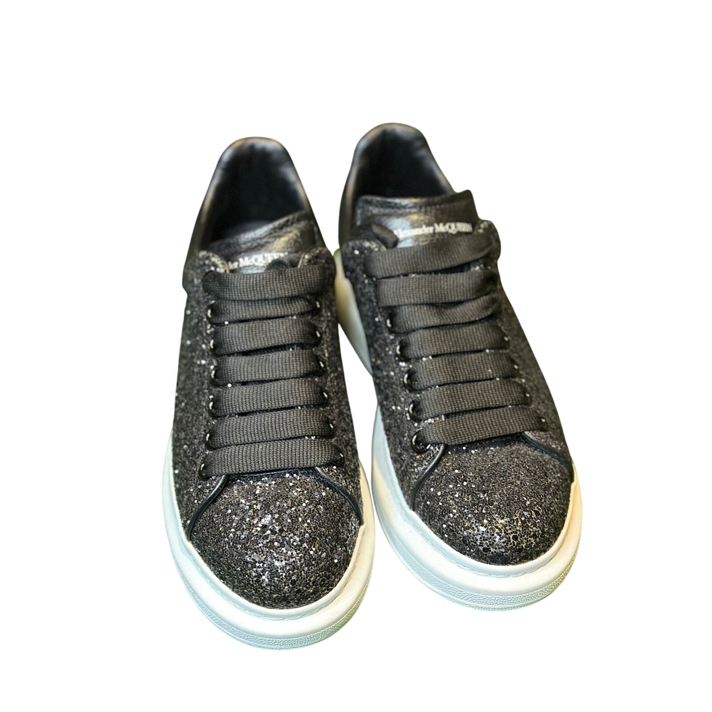 Alexander McQueen Wmns Sneaker 'Black White Glitter' | SZ 8W