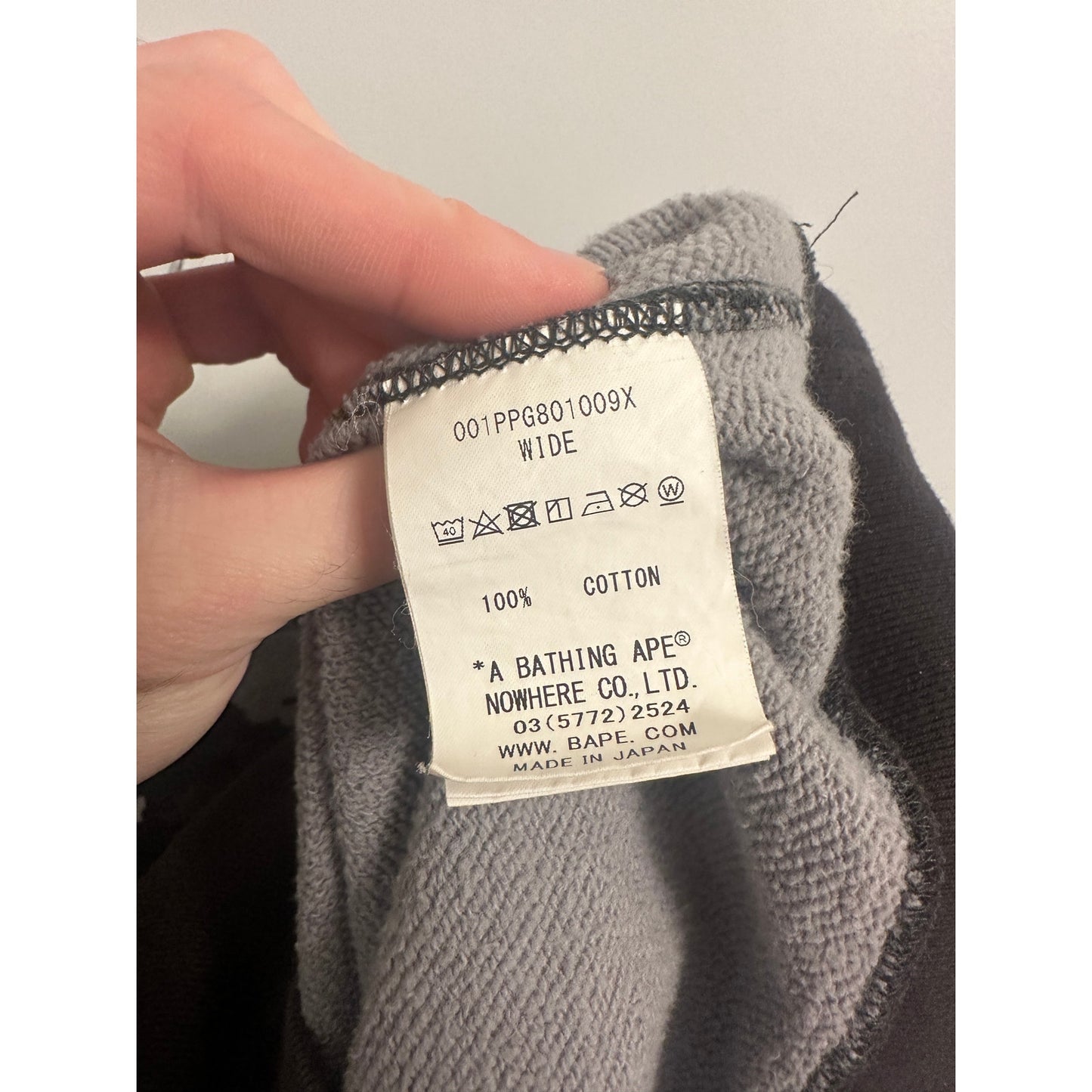 Size Large - Bape ABC Camo Black White Grey