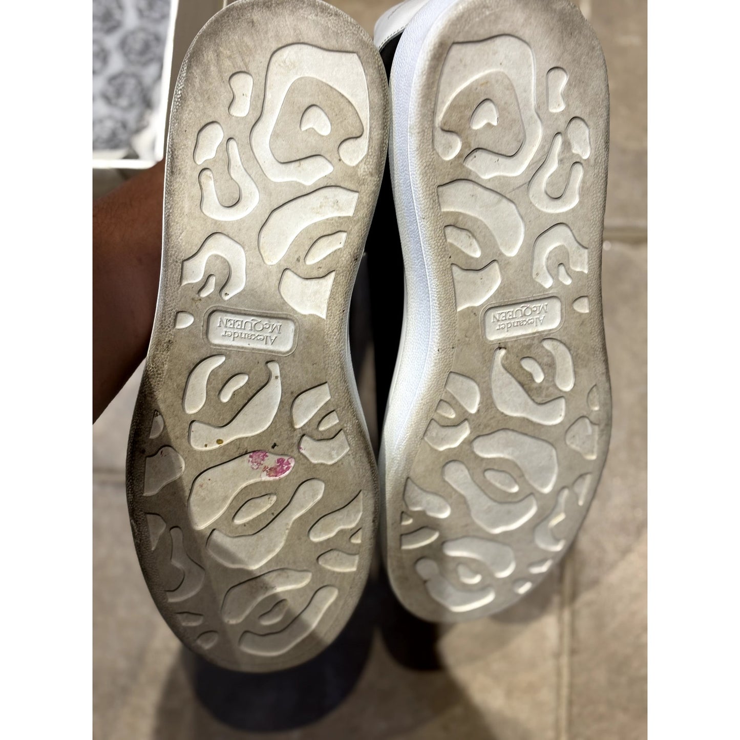 Size 10 - Alexander McQueen Oversized Sneakers Black / White