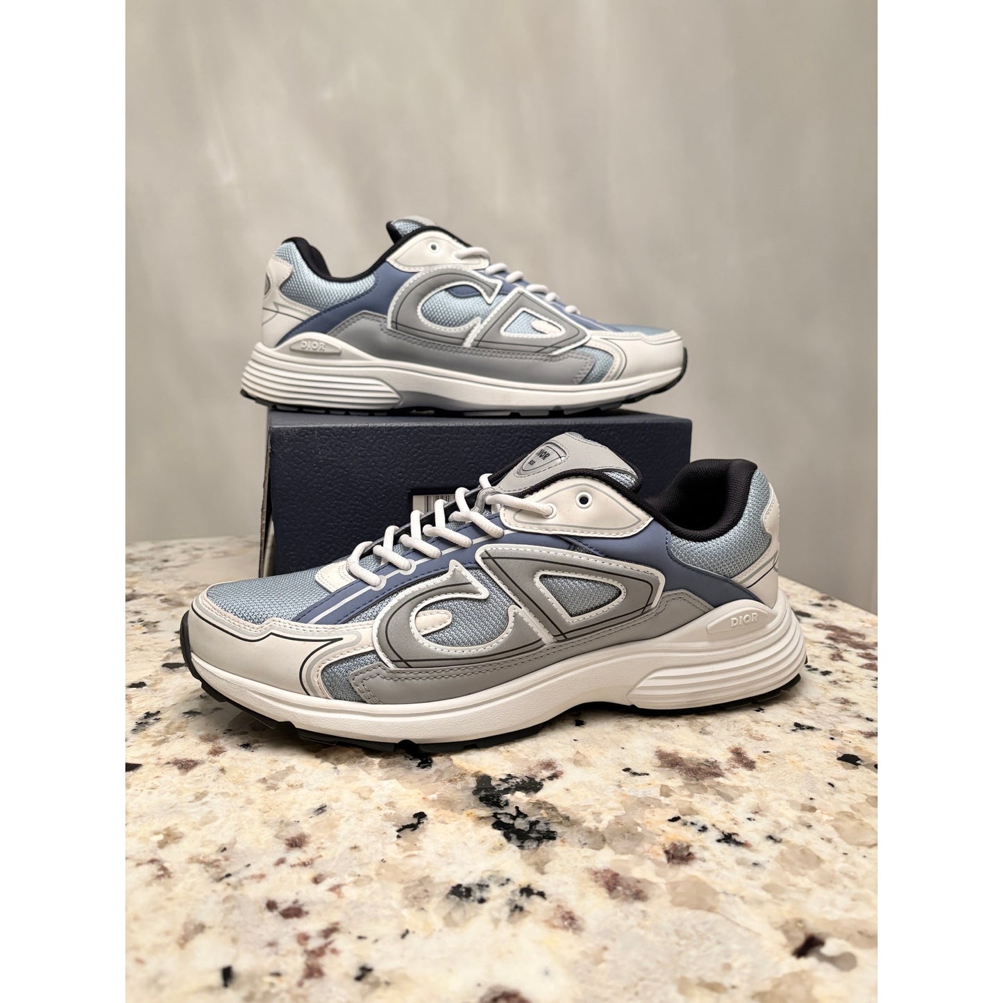 Size 12 - Dior B30 Blue Grey White Tactical Mesh Sneakers