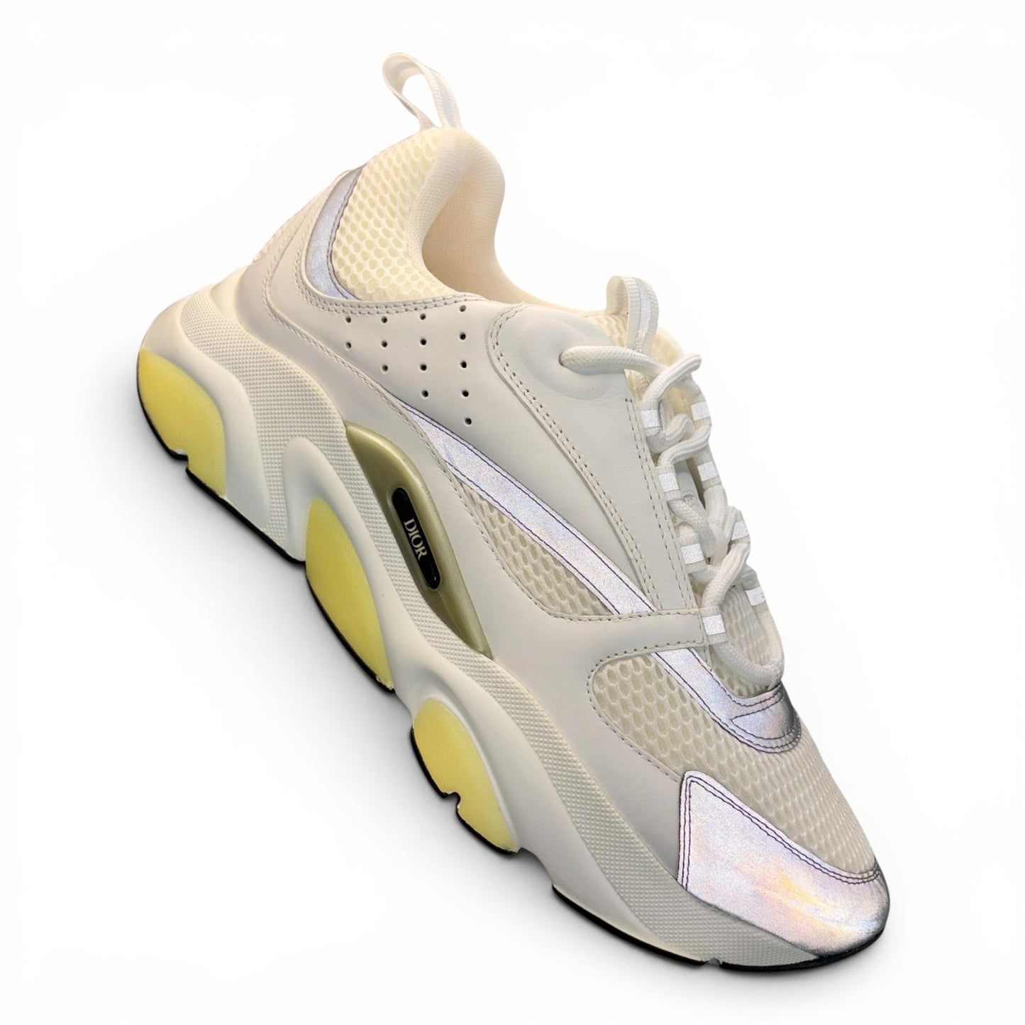Dior B22 Reflective Low Top White Sneakers | Size 42 (9US)