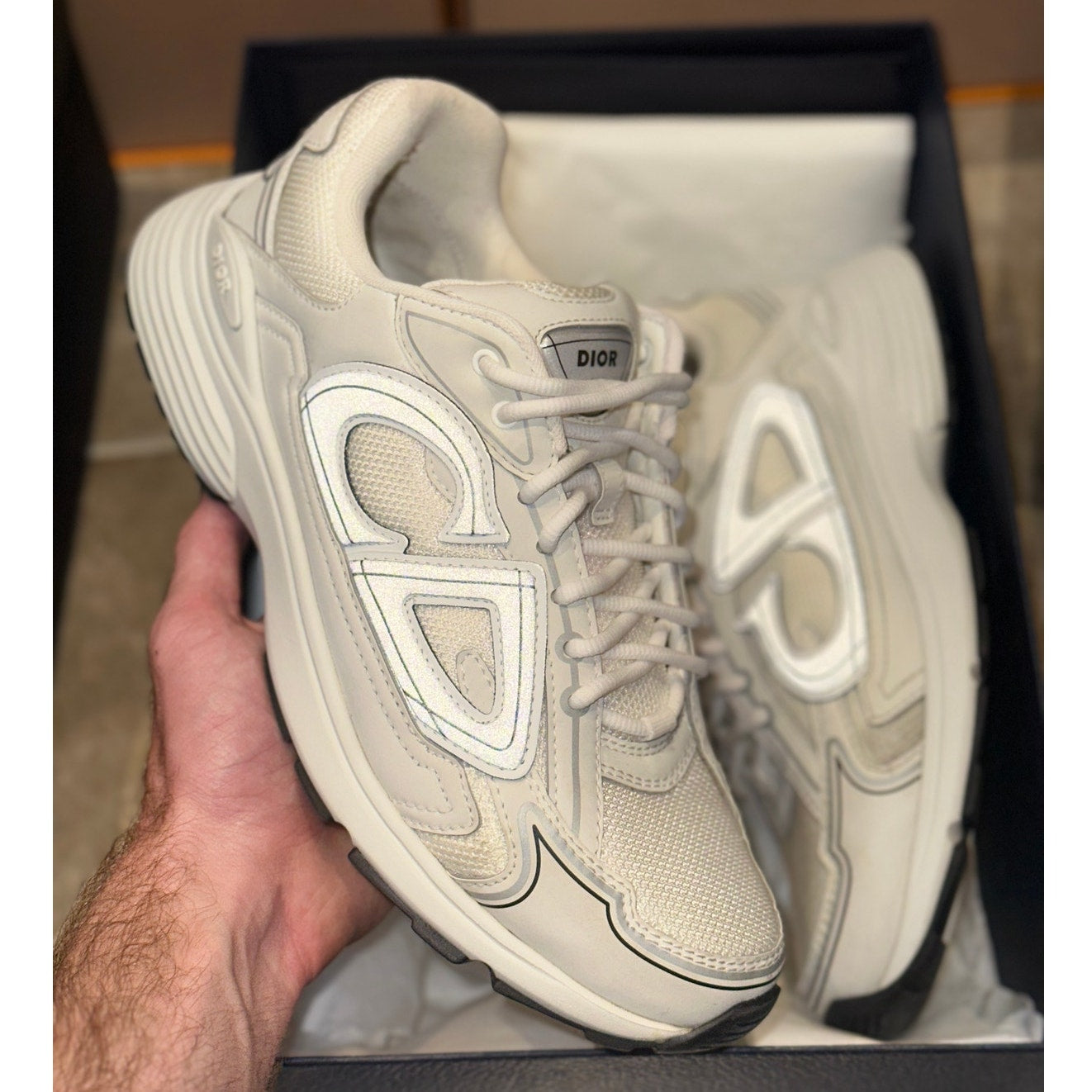 Size 9 - Dior B30 "White Grey" Sneakers