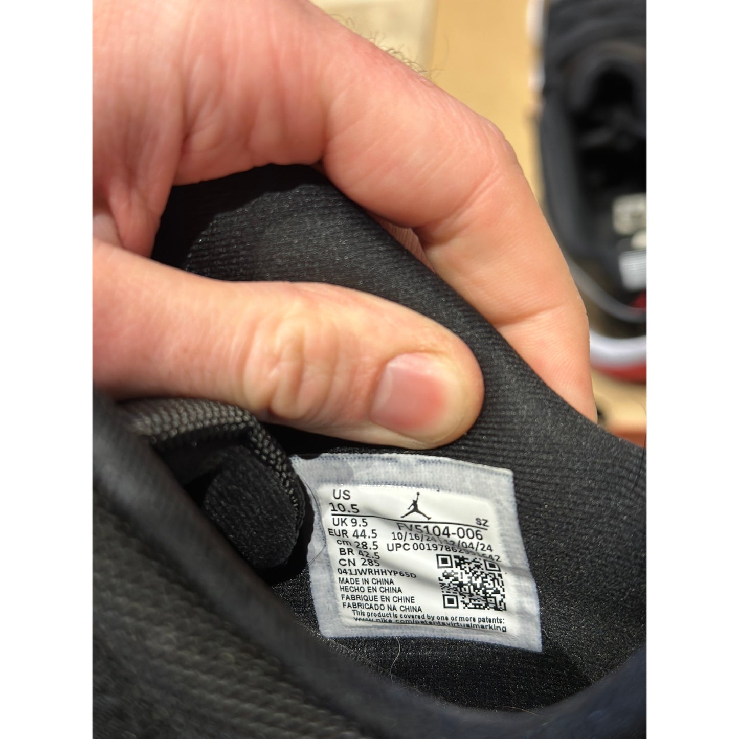 Size 10.5 - Jordan 11 Low "Bred" 2025