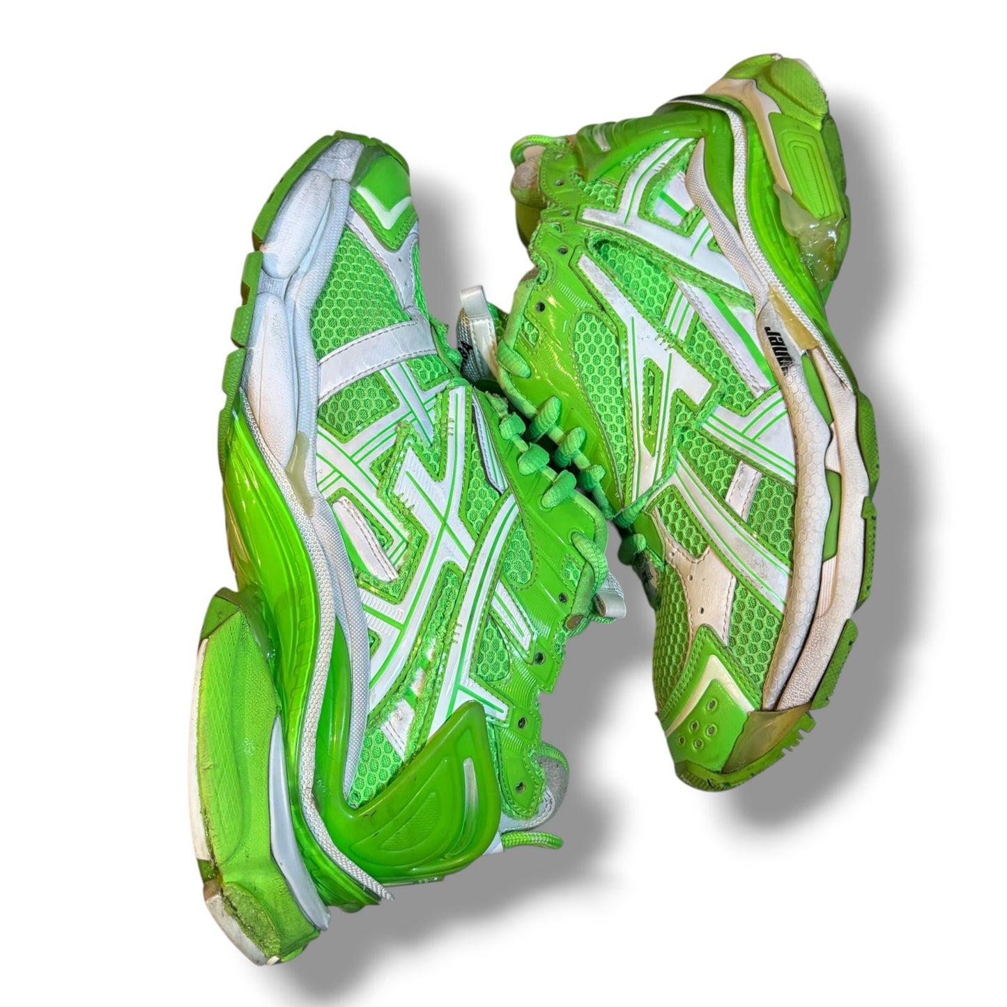 Size 9 - Balenciaga Runner Green White Track Sneakers