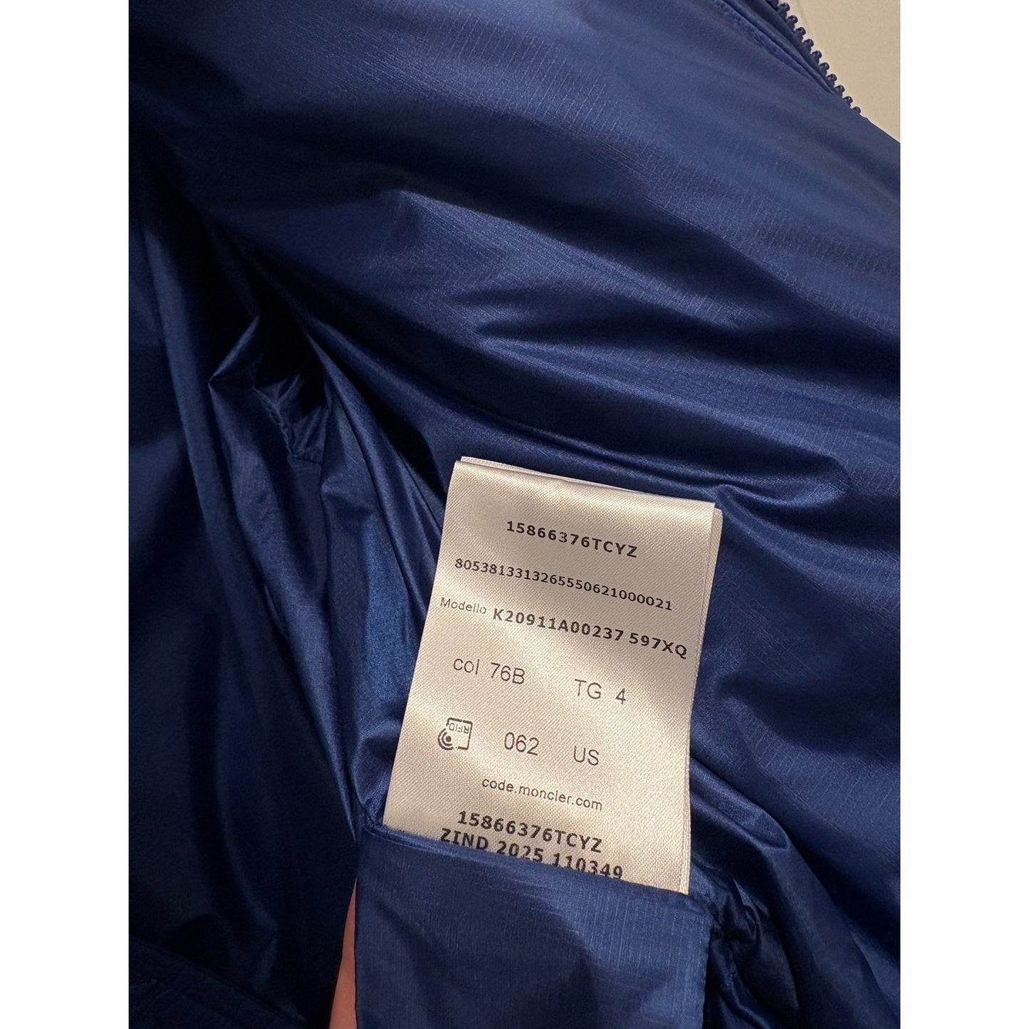 Moncler Rivau Jacket Dark Blue | Size 4