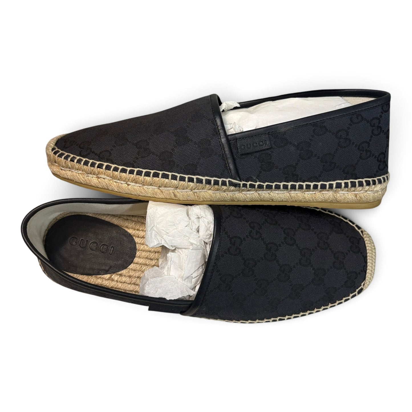 Gucci GG Logo Espadrilles Slip on Shoes | Size 10.5