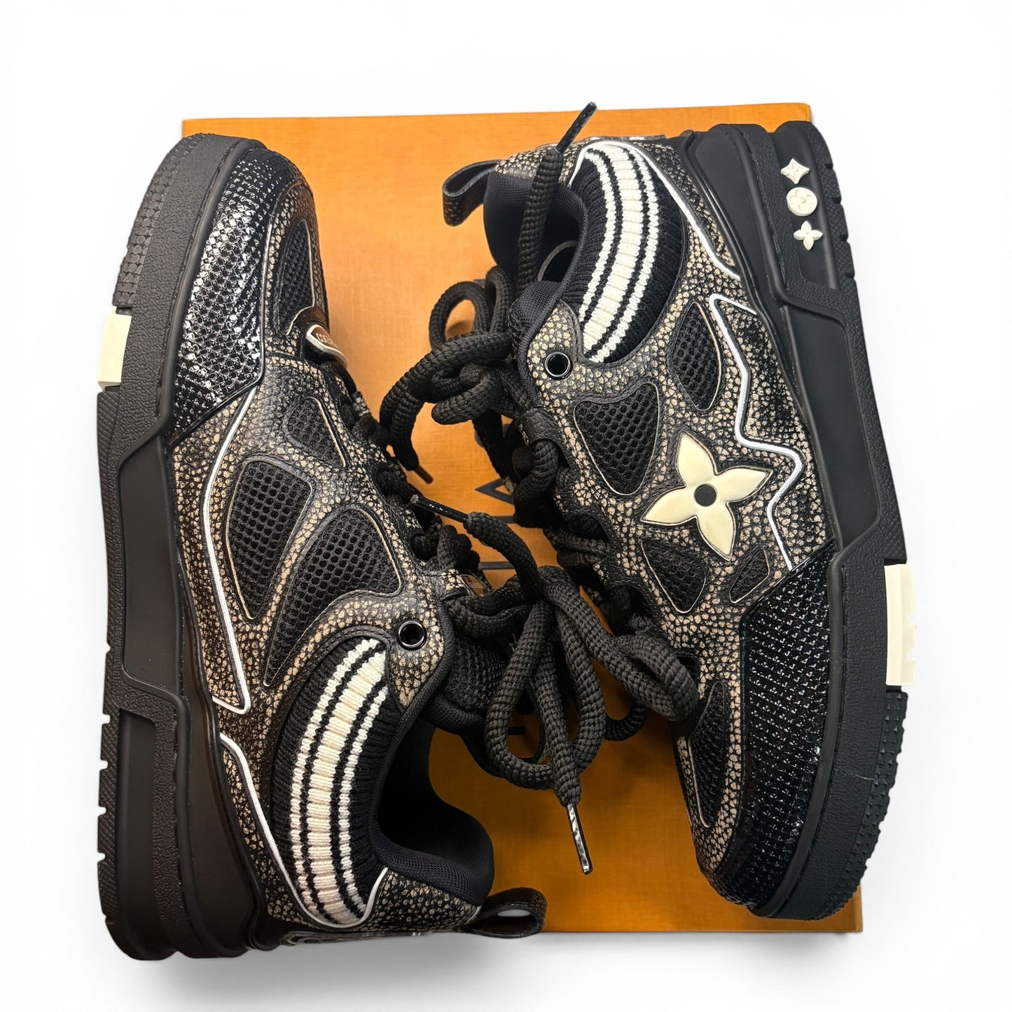 Louis Vuitton LV Skate Sneakers Snakeskin Black | Size 8LV