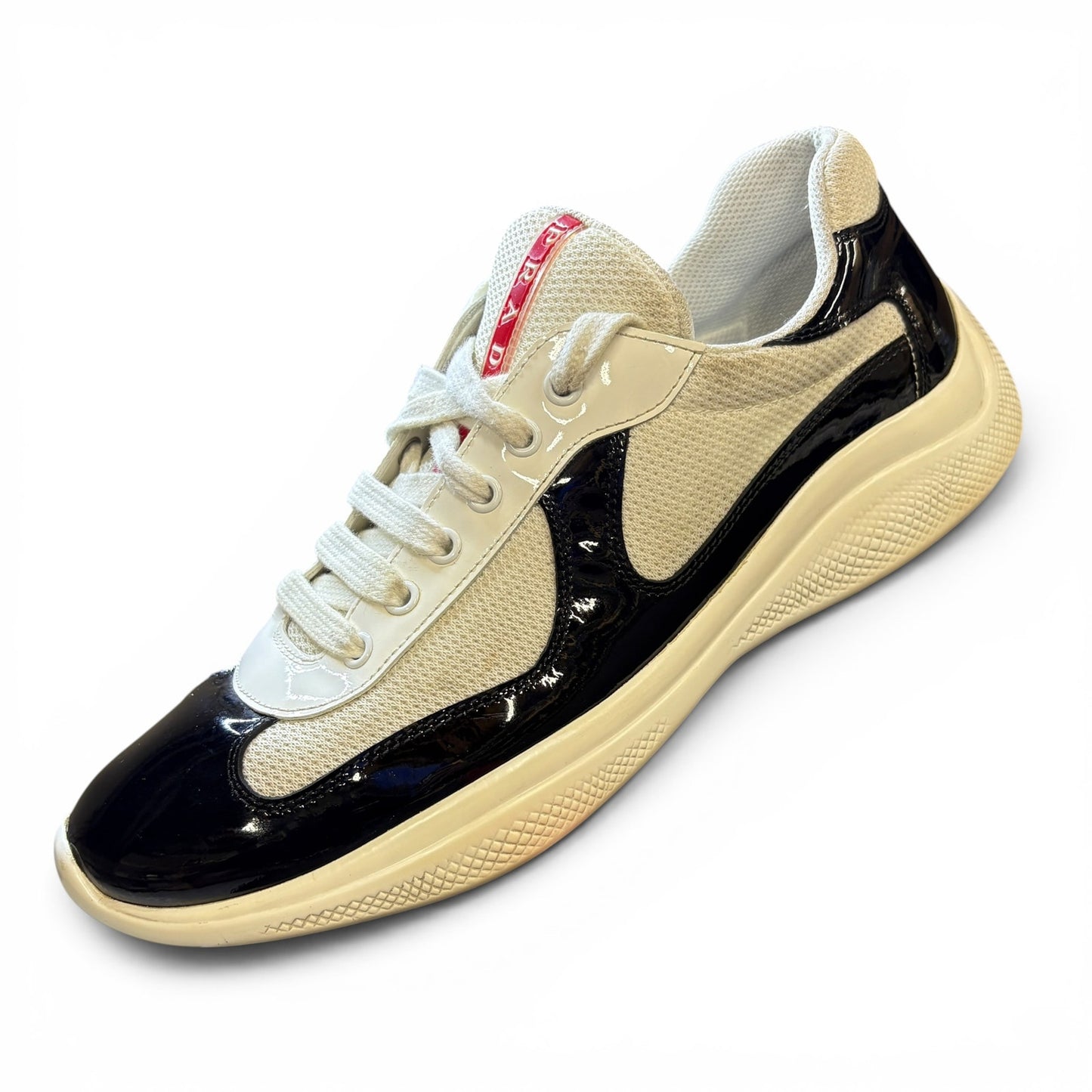 Prada America's Cup Sneakers Black White | Size 9.5UK