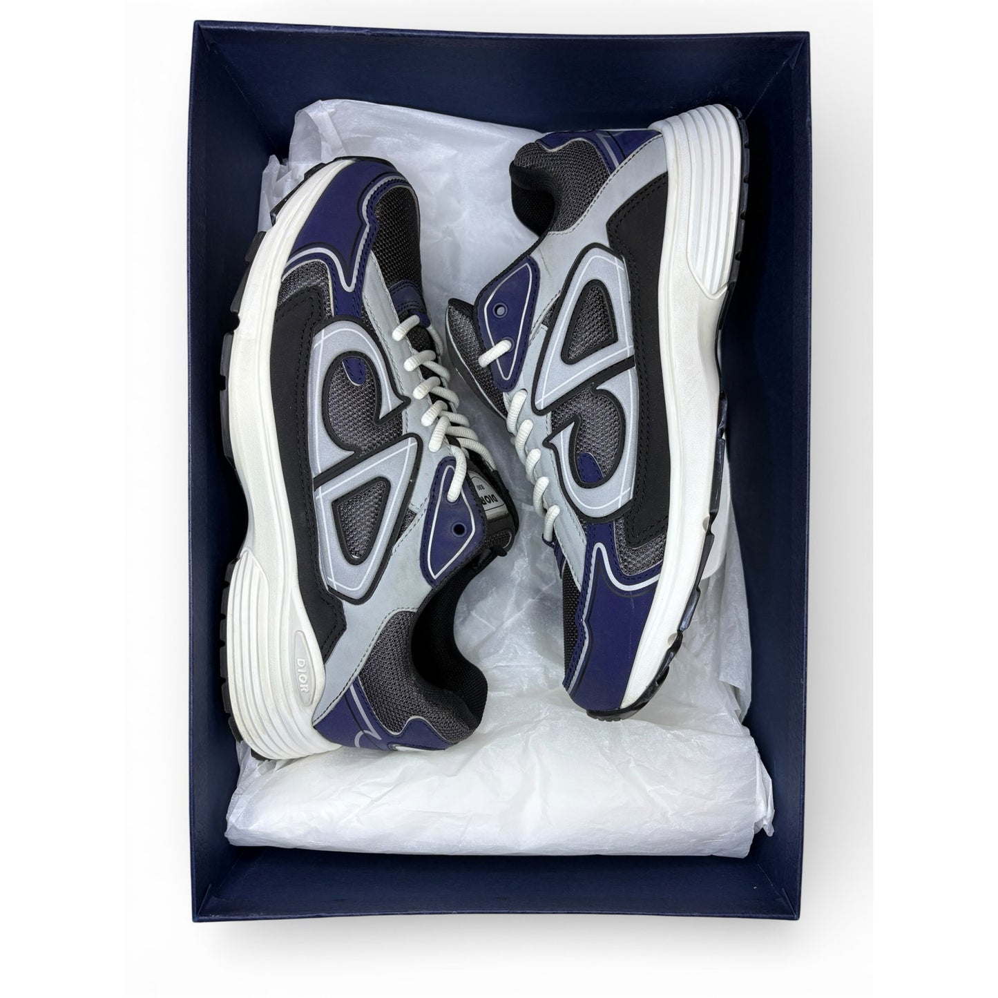 Dior B30 Navy Blue Grey Black Sneakers | Size 42 (9US)