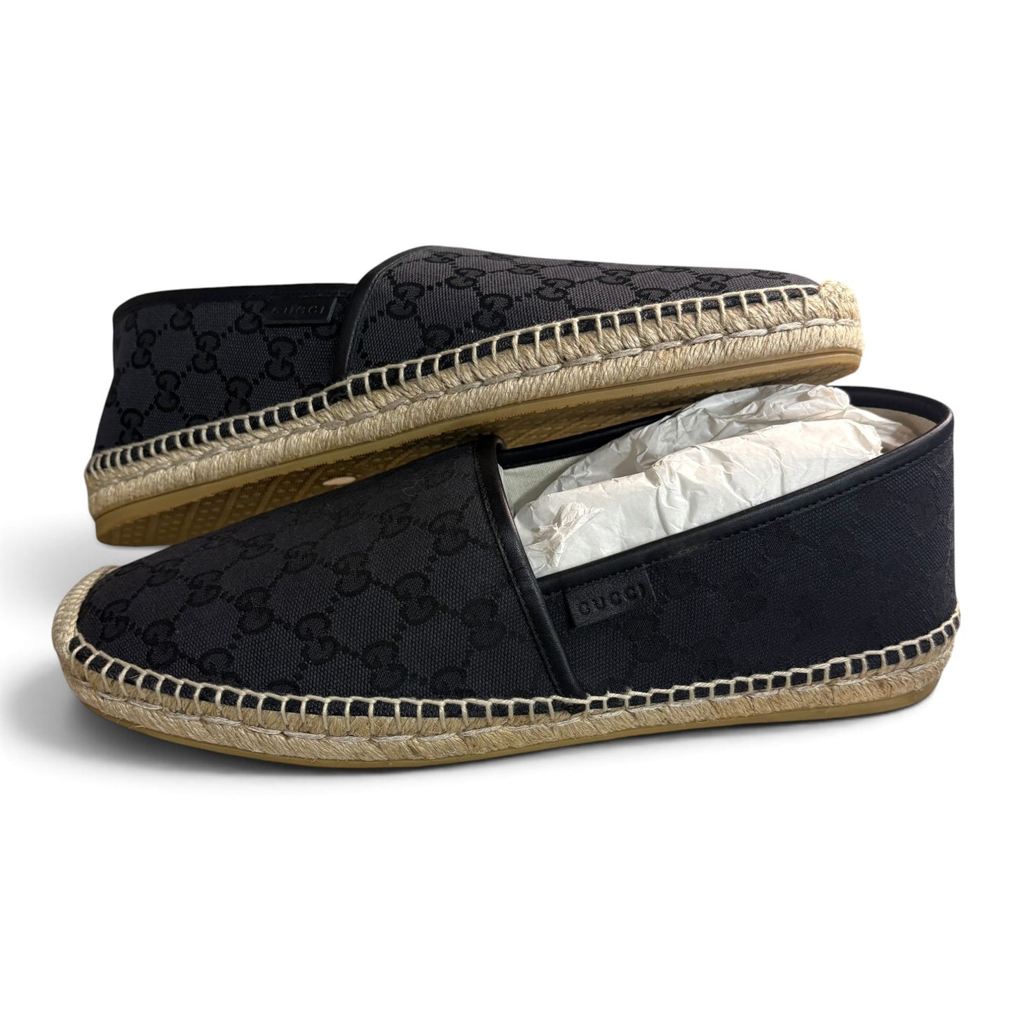 Gucci GG Logo Espadrilles Slip on Shoes | Size 10.5