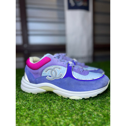 Chanel Interlocking CC Logo Nylon Sneakers | 9 Women's