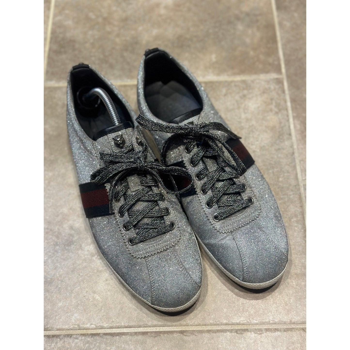 Gucci Glitter Ace Silver Mens Sneaker US11 EU44 GUCCI/UK10.5