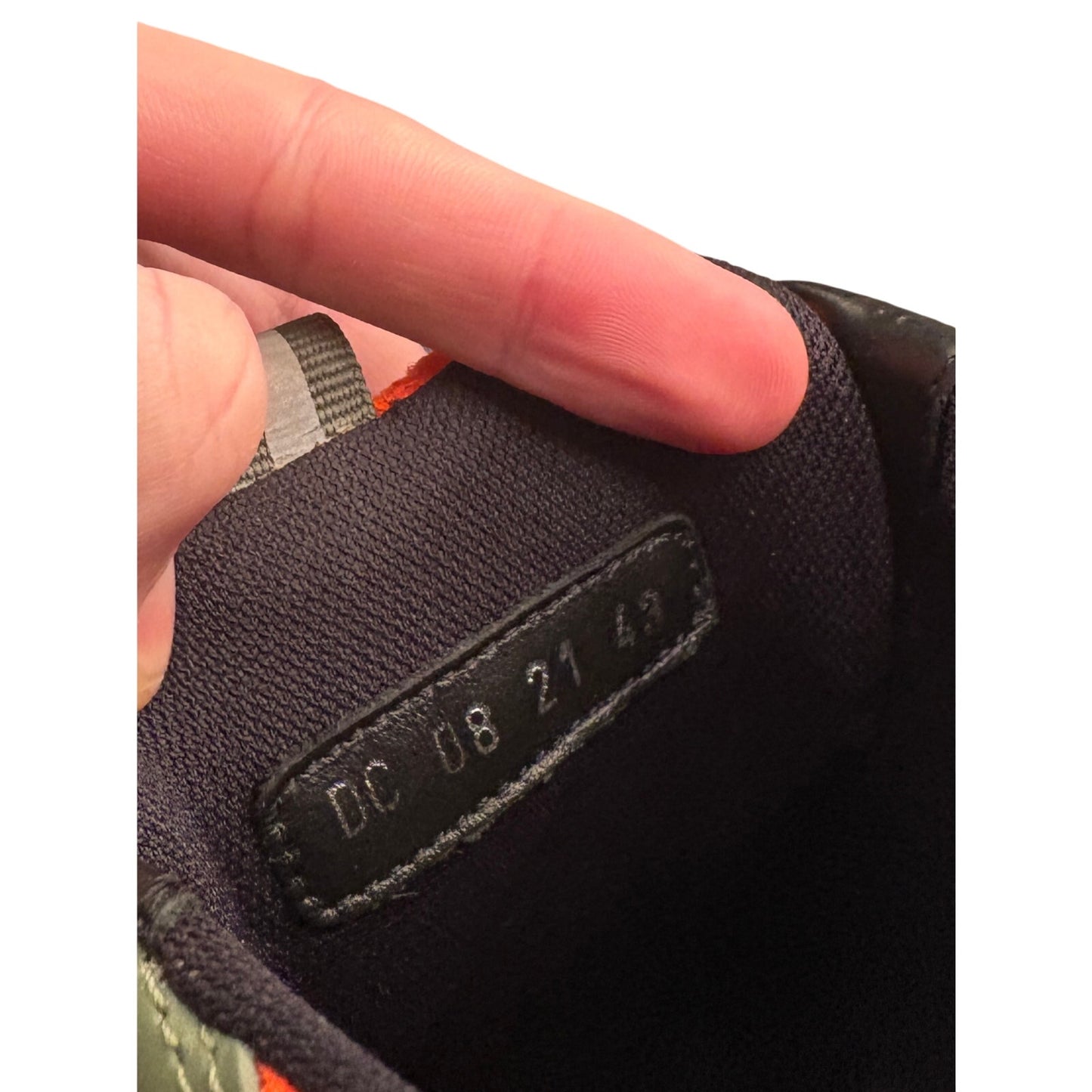 Size 10 - Dior B22 Reflective Khaki Olive Orange Sneakers