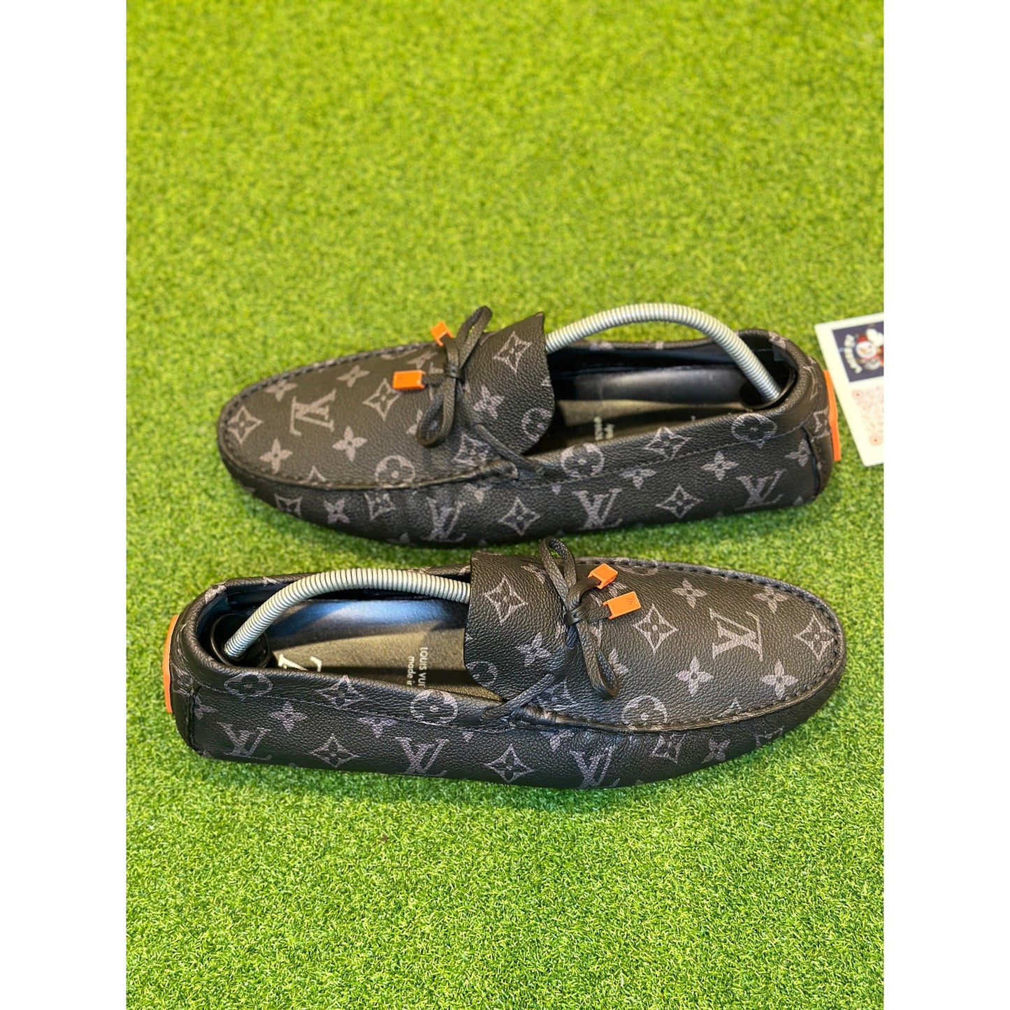 Size 12US - LV Driver Moccasin Orange Black Loafer