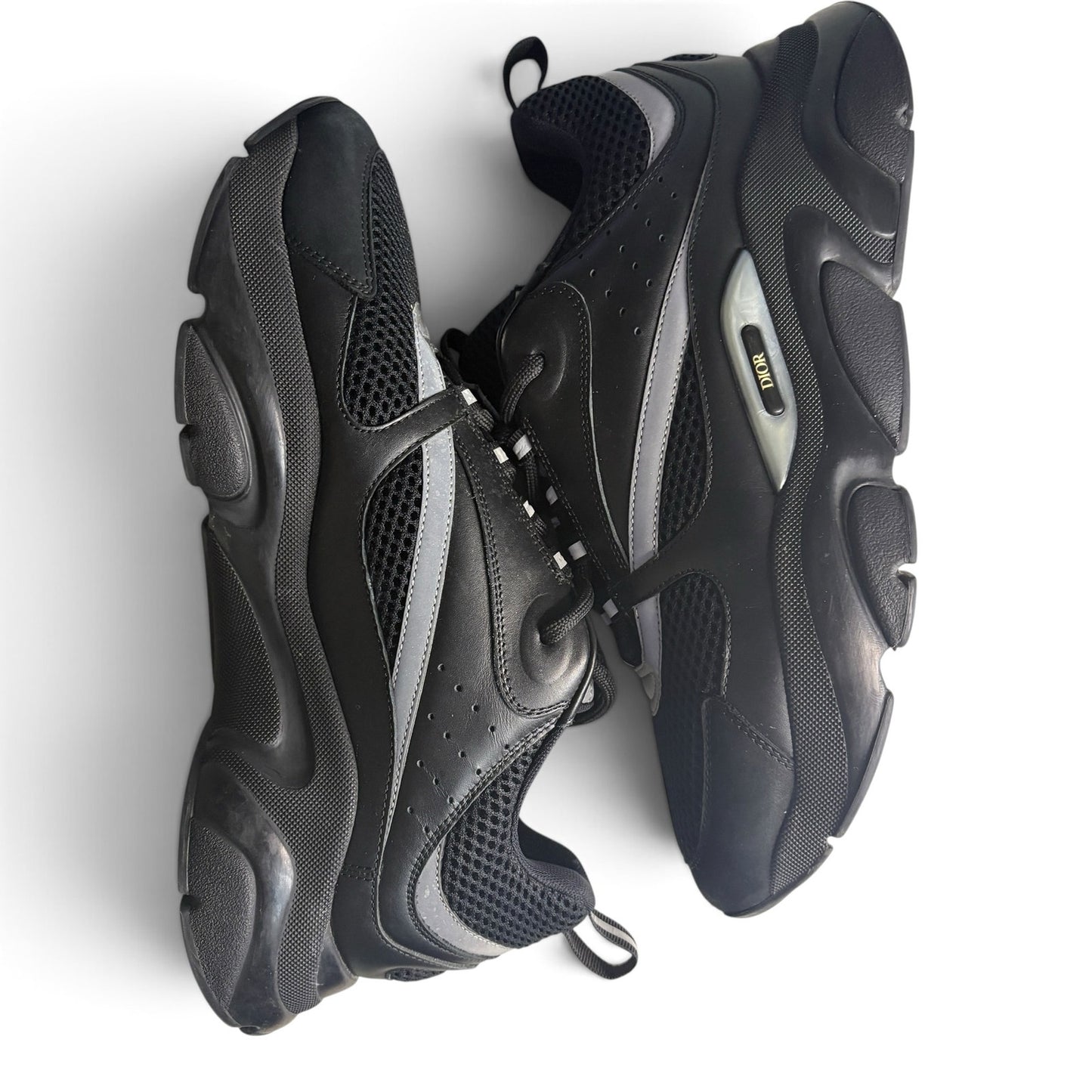 Dior B22 Reflective Low Top Black Sneakers | Size 44 (11US)