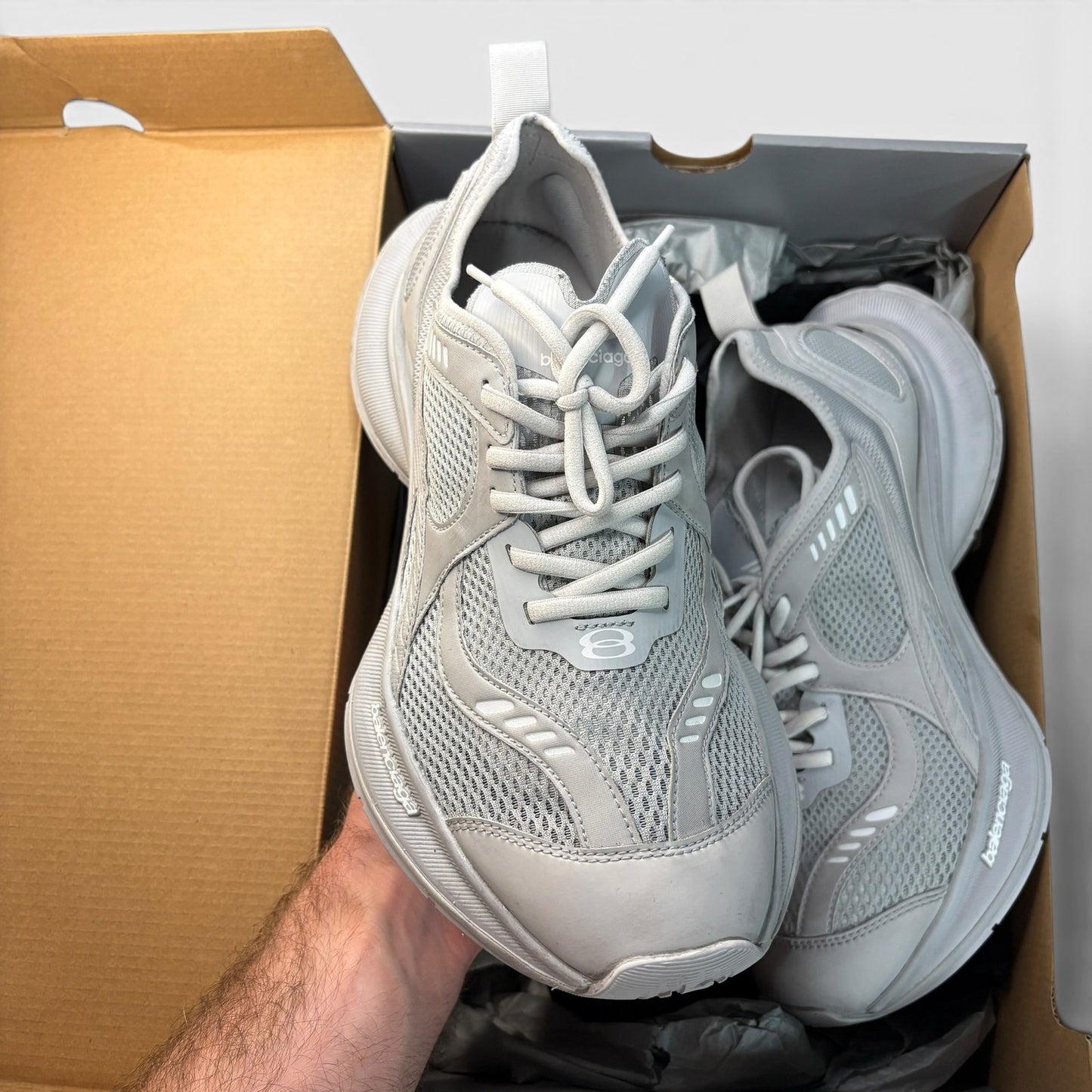 Balenciaga Circuit Sneakers in 'Worn-Out - Light Grey' | 10M