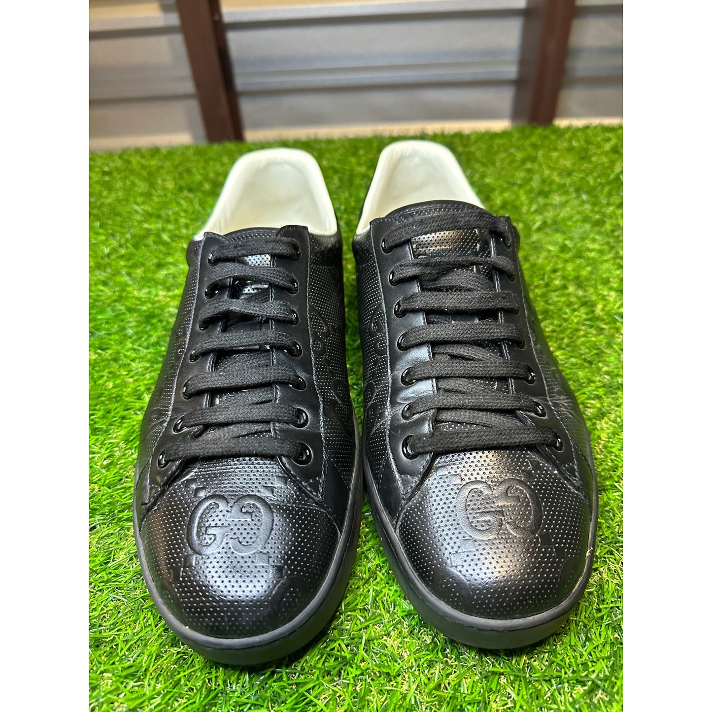 Gucci Ace Black Monogram GG | Size 10US