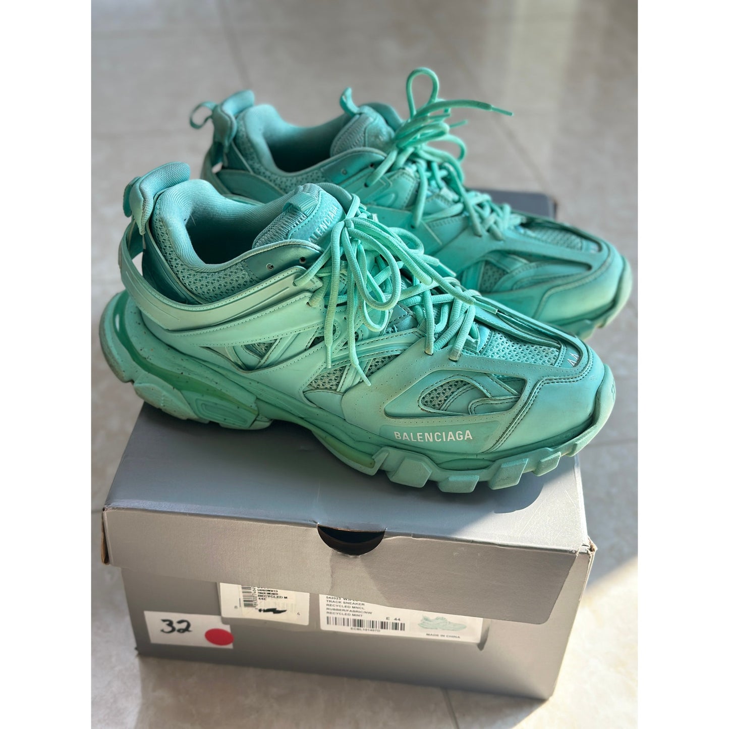 Size 11 - Balenciaga Mens Track Sneaker 'Mint'