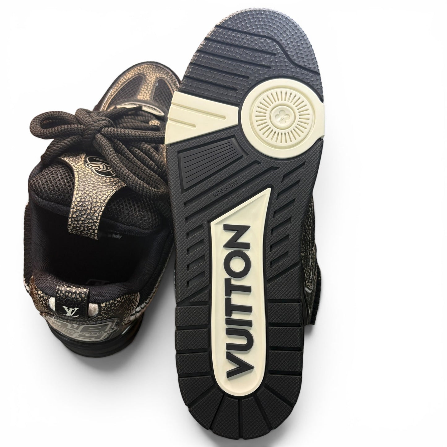 Louis Vuitton LV Skate Sneakers Snakeskin Black | Size 8LV
