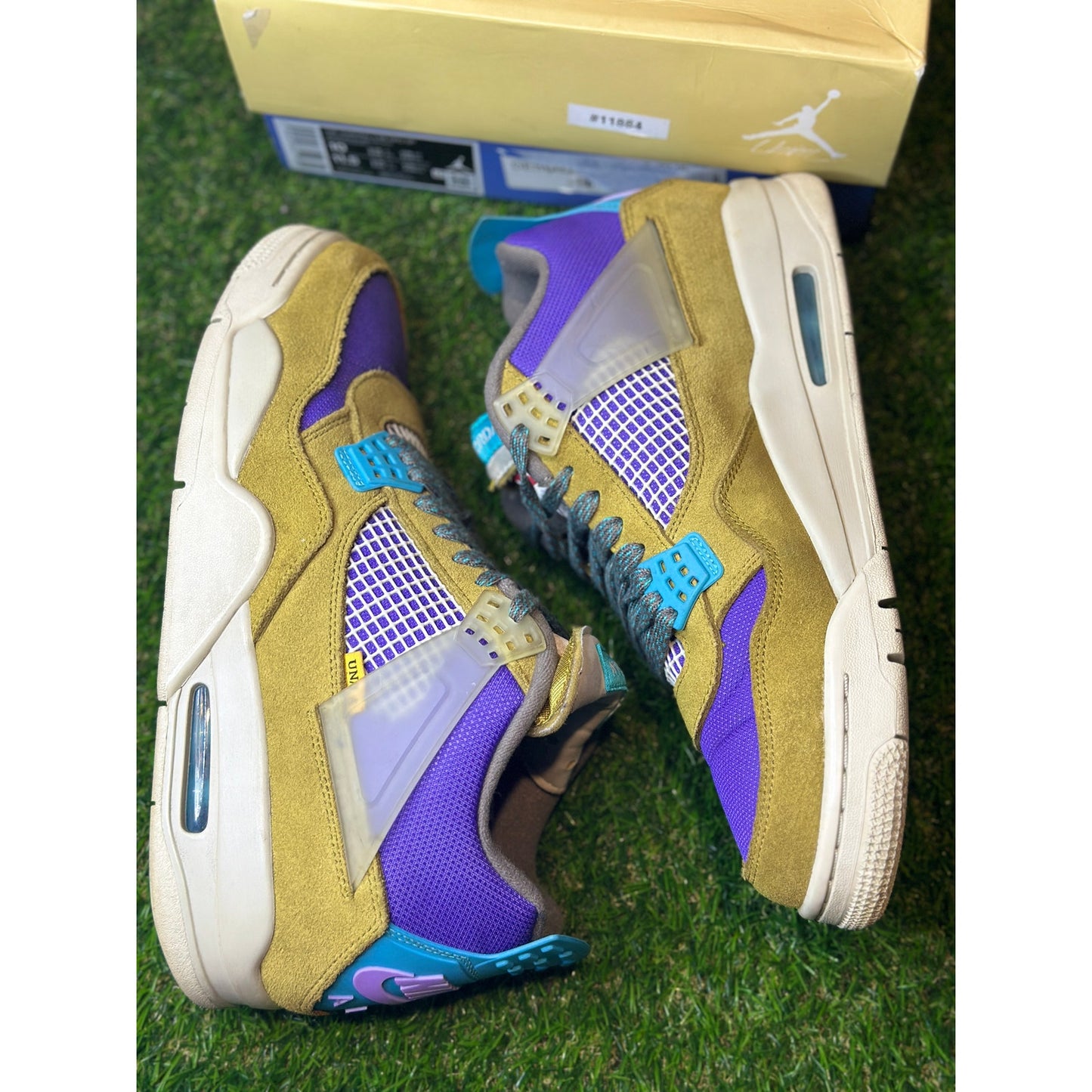 Size 10 - Jordan 4 Union Dessert Moss