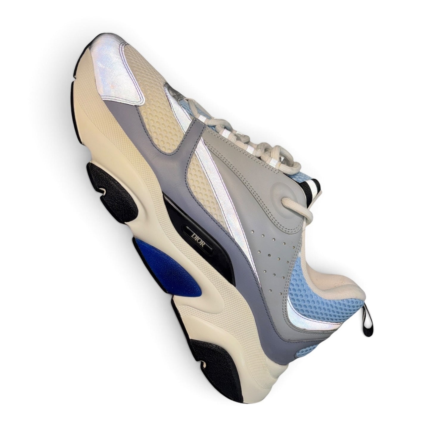Dior B22 Reflective Baby Blue / White Sneakers | Size 45 (12US)