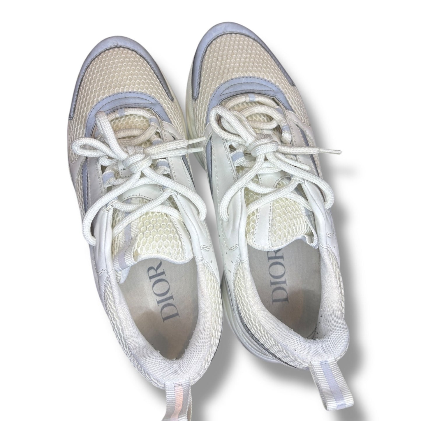 Dior B22 Reflective Low Top White Sneakers | Size 43 (10US)