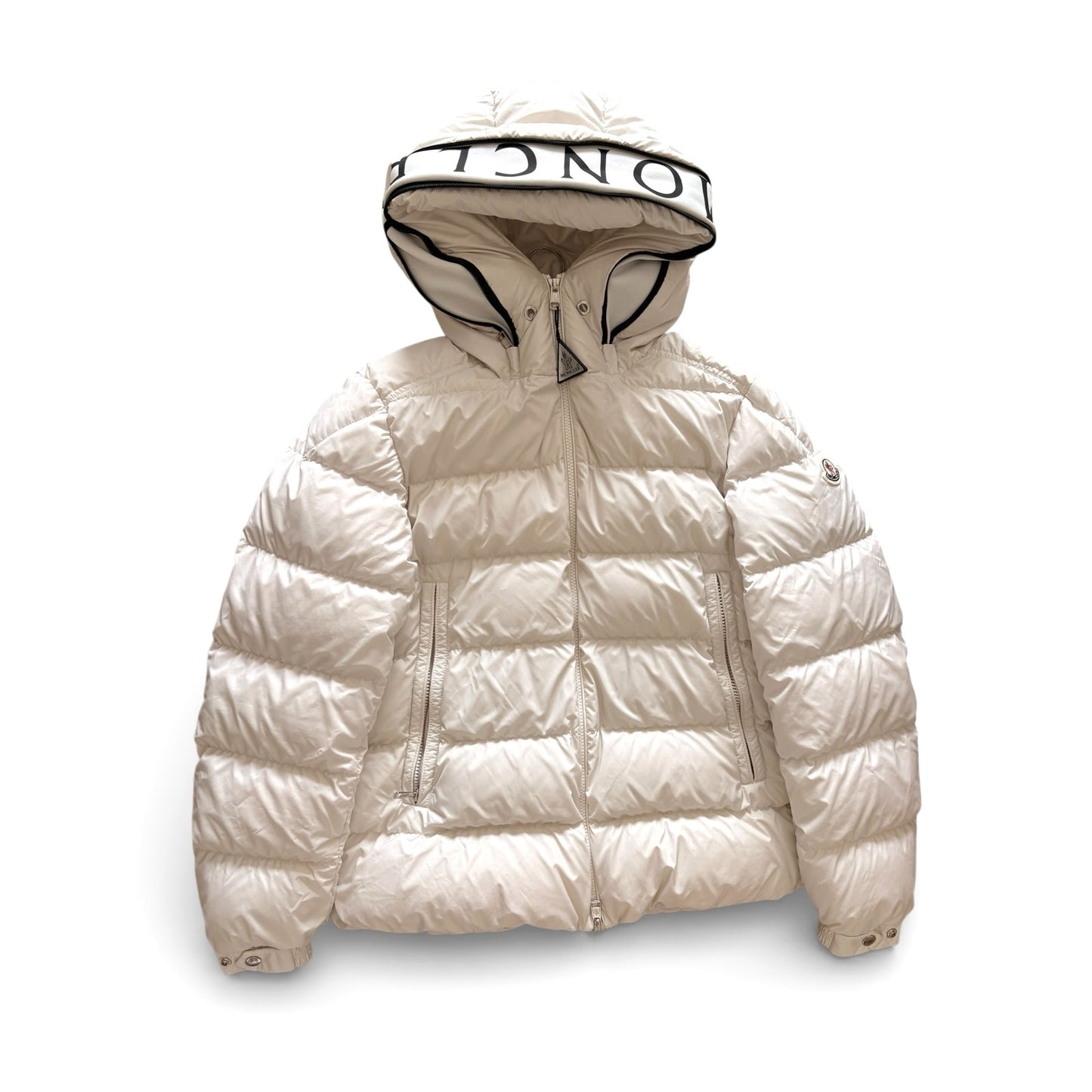 Moncler Men's Cardere Concealed Logo Jacket White | Size 2