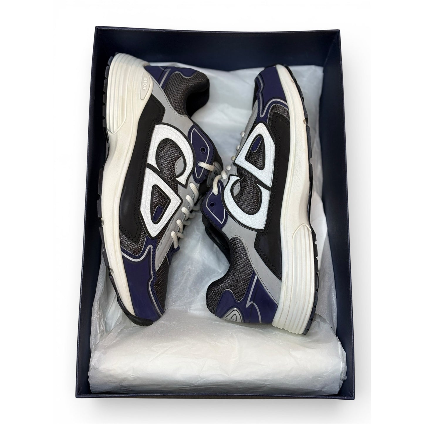 Dior B30 Navy Blue Grey Black Sneakers | Size 42 (9US)