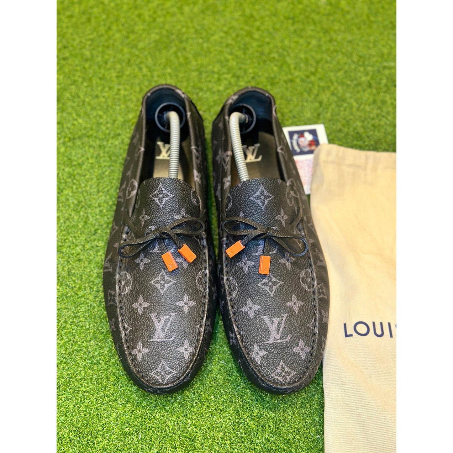 Size 12US - LV Driver Moccasin Orange Black Loafer