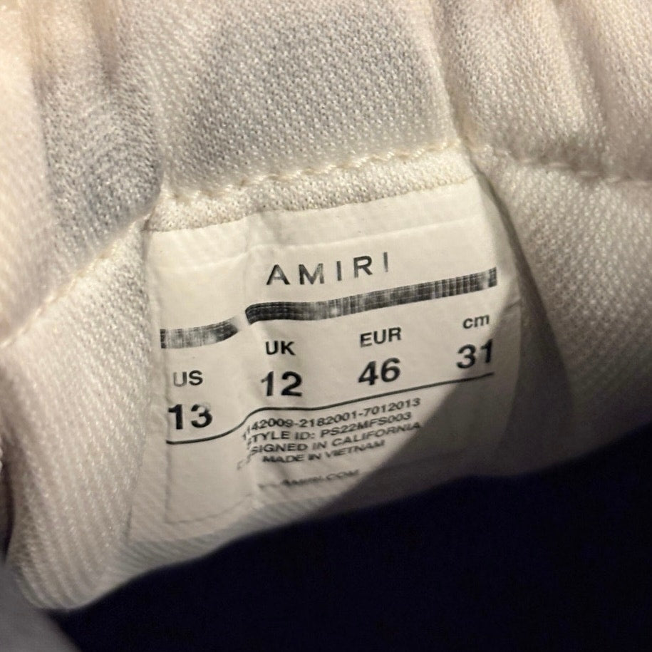 Size 13 - Amiri Skel Top Low 'Black White'