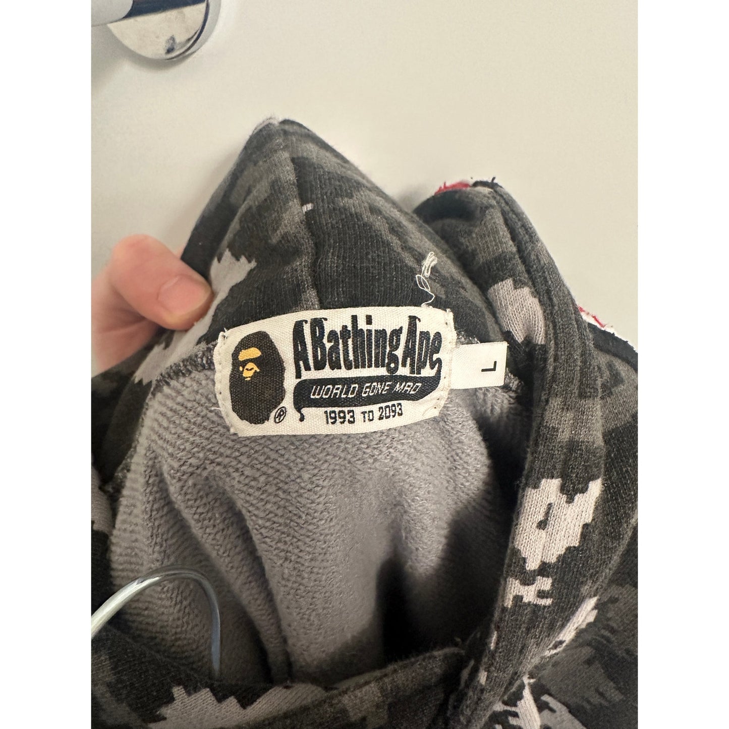 Size Large - Bape ABC Camo Black White Grey