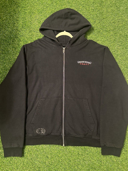 XL - Chrome Hearts USA Flag Zip Up Hoodie