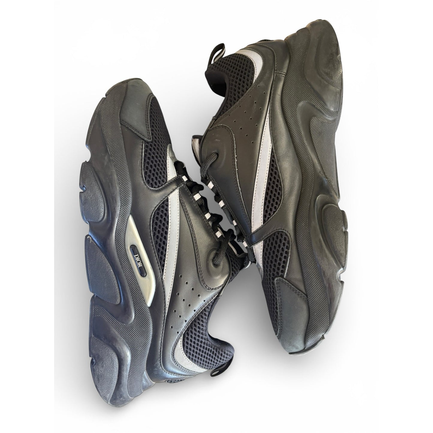 Dior B22 Reflective Low Top Black Sneakers | Size 46 (13US)